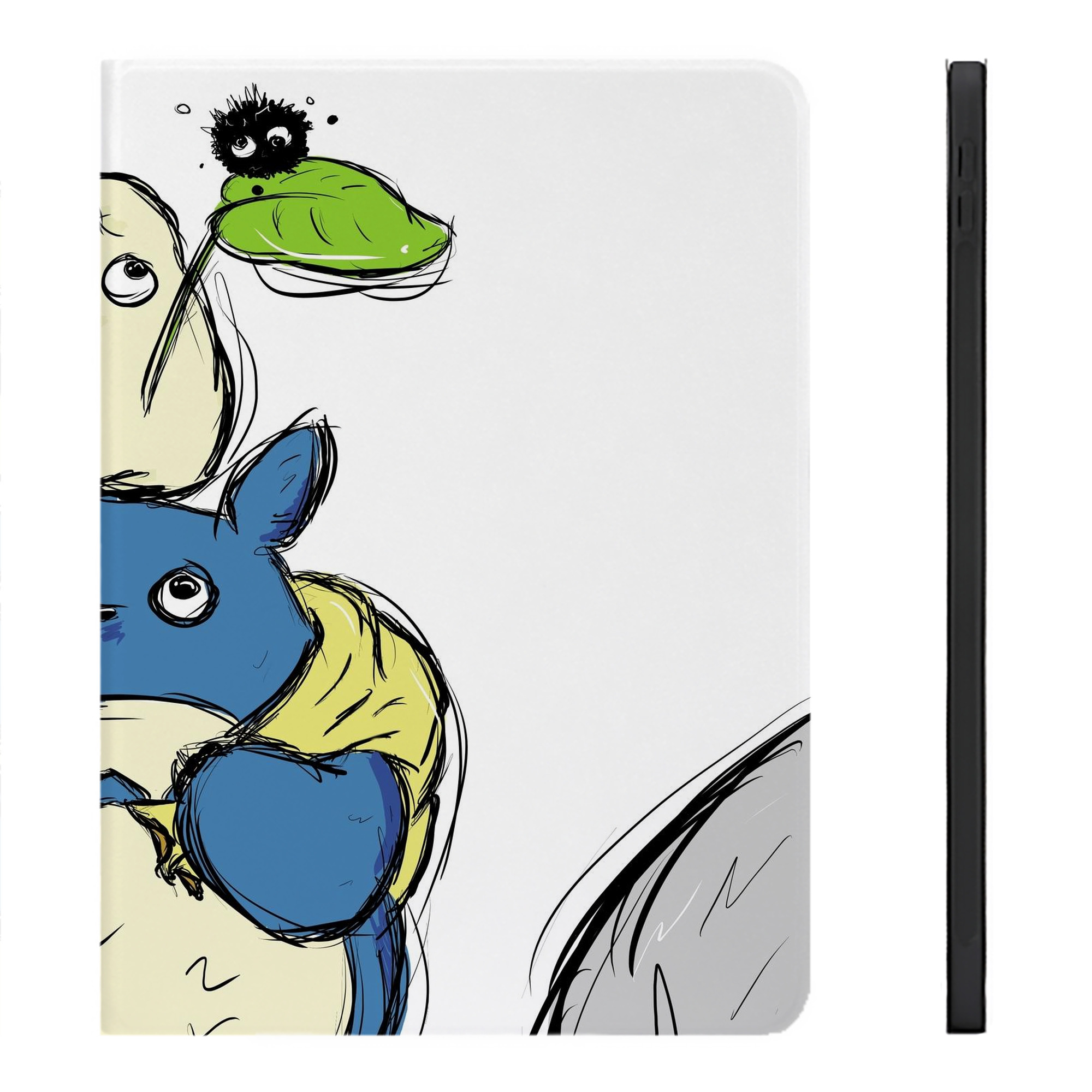 （画像用） となりのトトロ 草壁メイ 草壁サツキ My Neighbor Totoro Satsuki Kusakabe Mei Kusakabe IPadケース ペンホルダー付き ブックスタイルデザイン